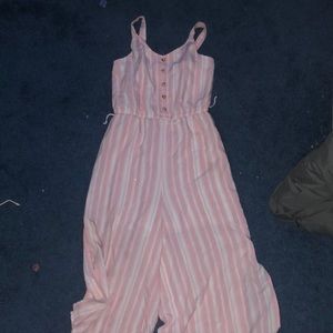 Super cut pink and white jumper